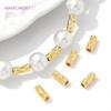 3mm*7mm Brass Bracelet Beads 18K Gold Plated Straight Tube Beads Spacer Beads For Jewelry Making,DIY Beading Accessories