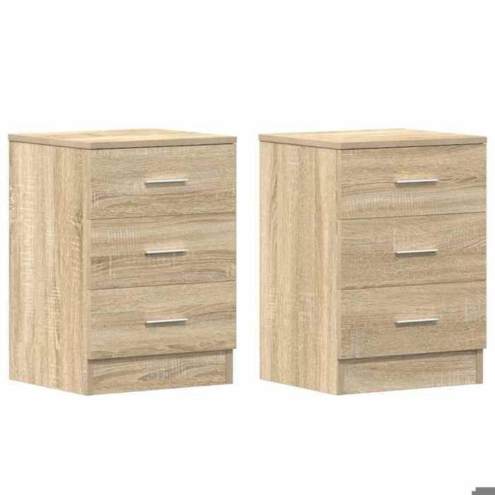 VidaXL Bedside Tables 2pcs Sonoma Oak 38x35x56cm Engineered Wood 800457