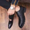 Men's shoes winter velvet warm leather shoes men's wedding groom shoes Korean version trendy versatile leather shoes