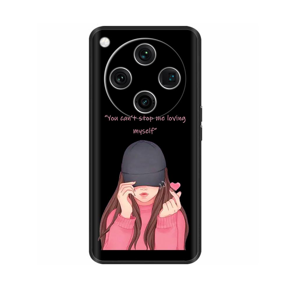 Soft Silicone Cover For Oppo Find X8 Pro Case Fashion Black TPU Phone Back Cover Cases For Oppo Find X8 5G Coque PKC110 PKC130