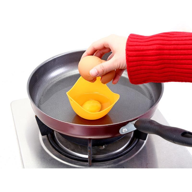 Cuociuova in Silicone Alta Temperatura Silicone Alimentare Cuocitore per Uova Gadget da Cucina Porta Uova