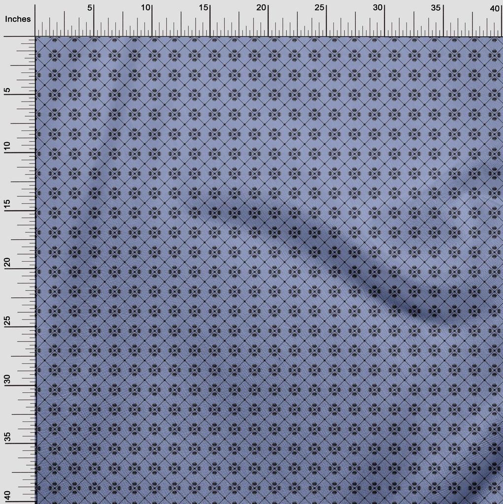 oneOone Cotton Flex Fabric Geometric Ikat Print Sewing Fabric BTY 40 Inch