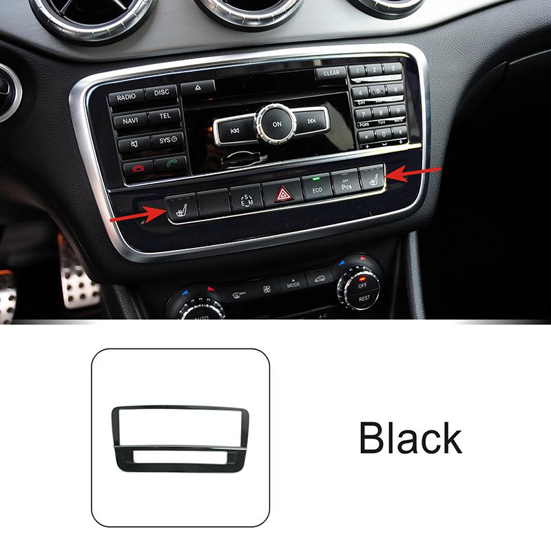 Console CD Panel Frame Decoration Carbon Pattern Trim For Mercedes Benz A Class W176 GLA X156 CLA C117 2013-2018 Car Accessories