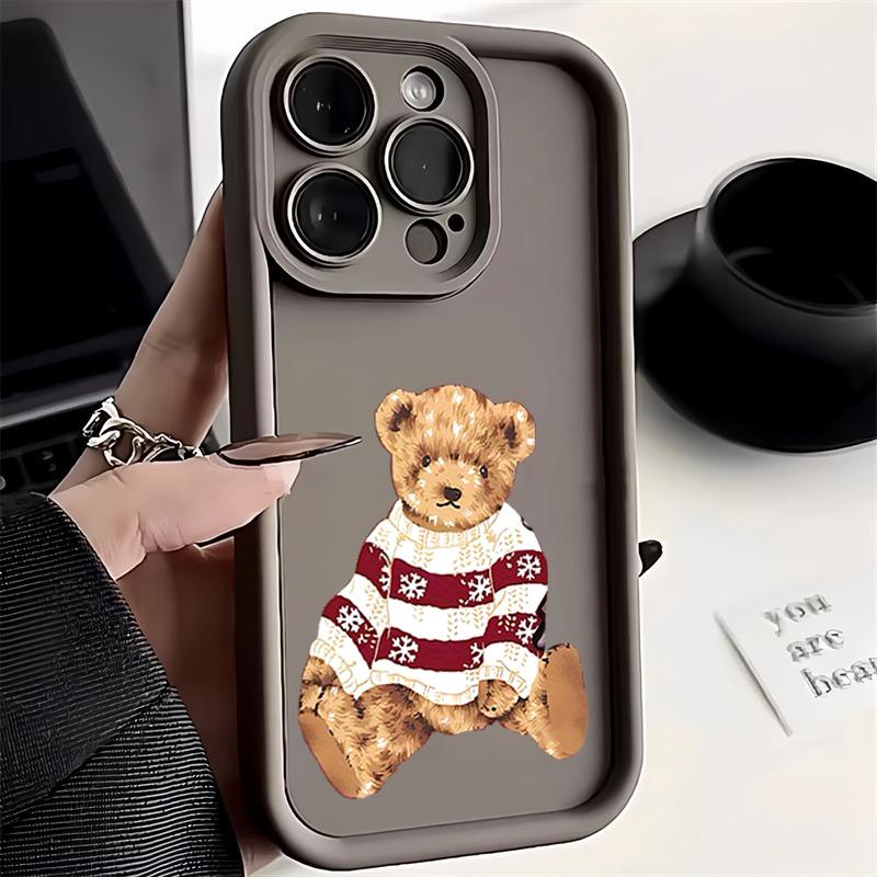 Cute Winter Bear Pattern Phone Case For Xiaomi Redmi Note 14 13 12 11 Pro Plus 4G 5G 12S 11S Redmi 15C 14C 13 Silicone Cover