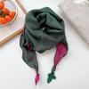 Double Layer Design Two Tone Headwrap Scarf Cotton Linen Bandana Hot Headscarf Accessory  For Women