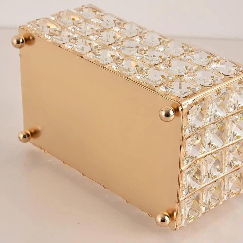 BEBO CREATIONS Tissue Box Holder for Home with Crystal Glass Beads, Tissue Paper Holder,
