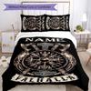 3pcs Custom Name Viking Sign Bedding Set Duvet Cover Closure Includes 1 Duvet Cover & 2 Pillowcases for All Seasons Bedroom Decor