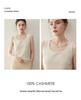 Little Goat 100% Pure Cashmere Women's Knit Vest - Baby Cashmere Warm Camisole, 12 Gauge, Plain Crew Neck