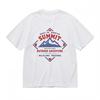 Men's T-Shirt With Alpine Summit Geometry Graphic Unisex White 100% Cotton Tops