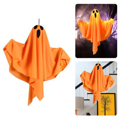 Halloween Ghost Hanging Ornament 300mAh Spooky Ghost Decor With LED Lights Home Porch Garden Yard Party Halloween Decorations