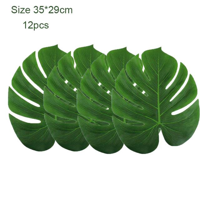 Hawaii Pineapple Palm Plant Theme Disposable Tableware Paper Straw Plate Cup Birthday Party Wedding Decor Baby Shower Decoration