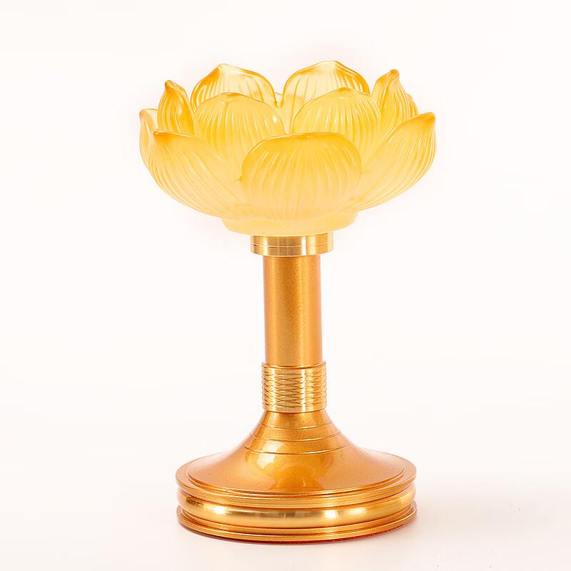 Amber Glazed Lotus Candle Holder Pair