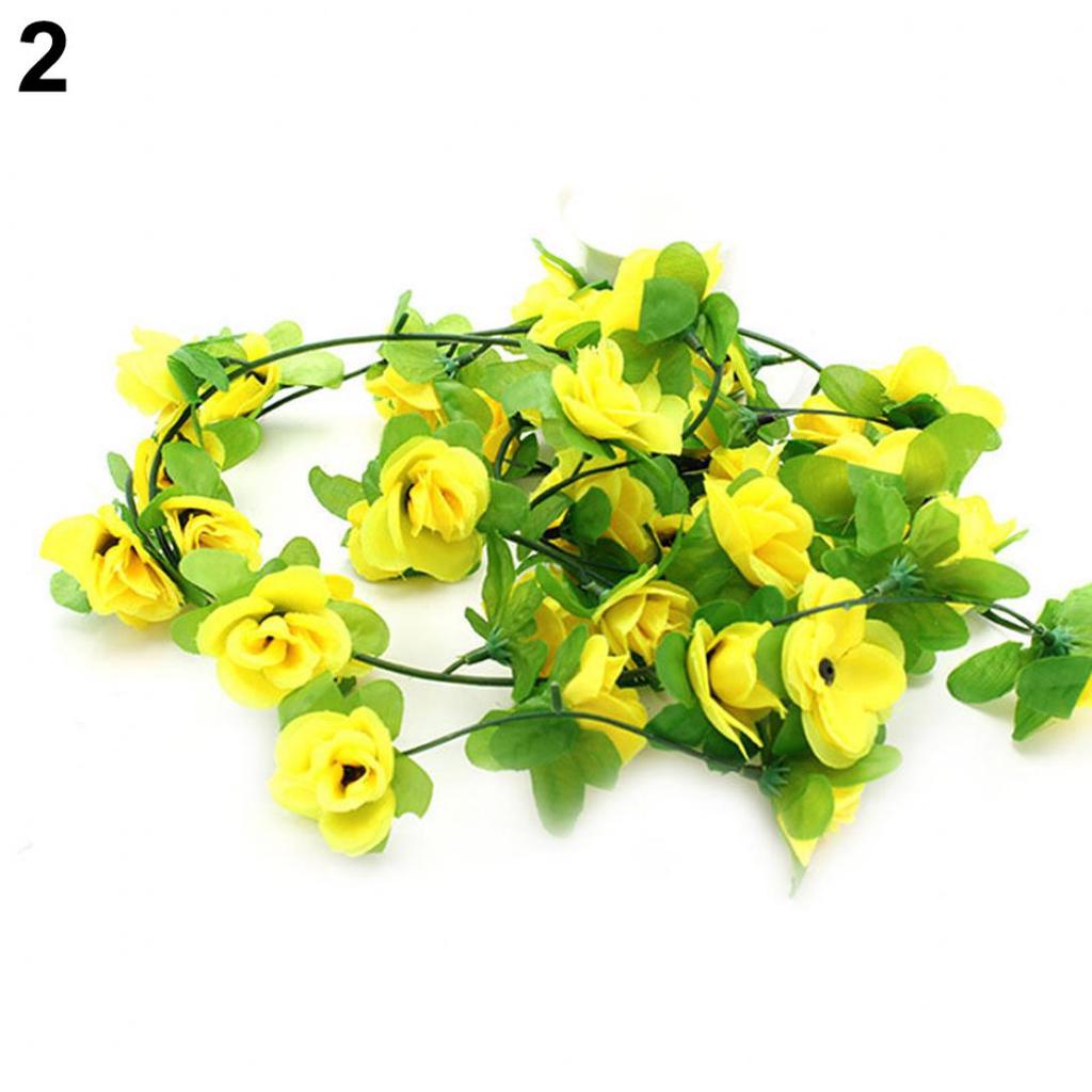 Monoceros Garden Home Wedding Party Decor Fake Flower Garland Artificial Rose Blossom Vine