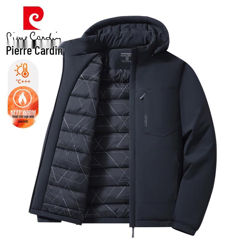 Pierre Cardin Men's Thickened Hooded Cotton Padded Jacket