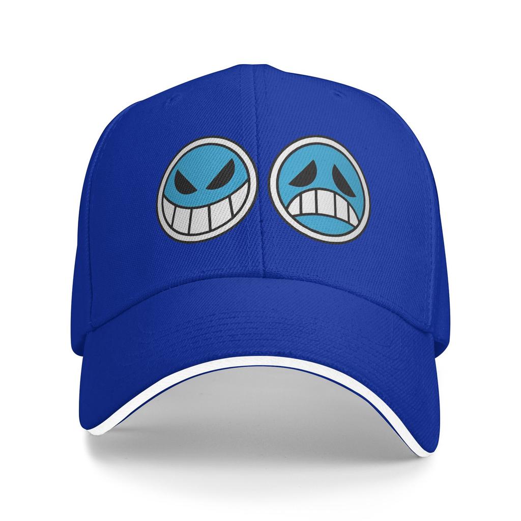 Ace Logo One Piece Flag Baseball Cap Fashion Sandwich Hat Unisex Adjustable Sun Cap Outdoor