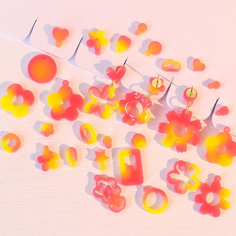 Ear Rings Epoxy Mould Tools/Flower Shaped Earrings Mold Handmade Ear Pendant Silicone Molds for Craft Enthusiasts