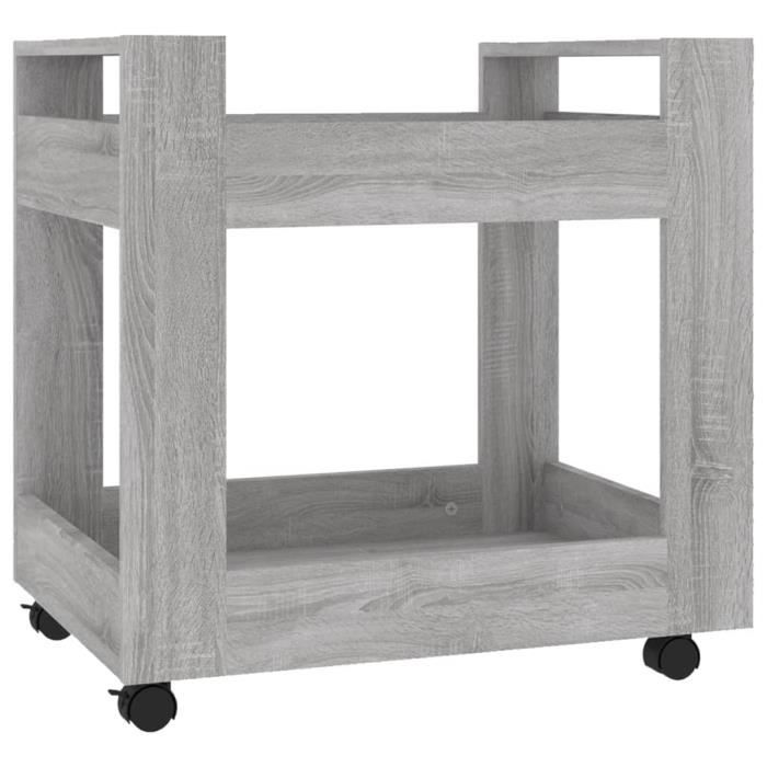 VidaXL Chariot de bureau Sonoma gris 60x45x60 cm Bois d'ingénierie 816606