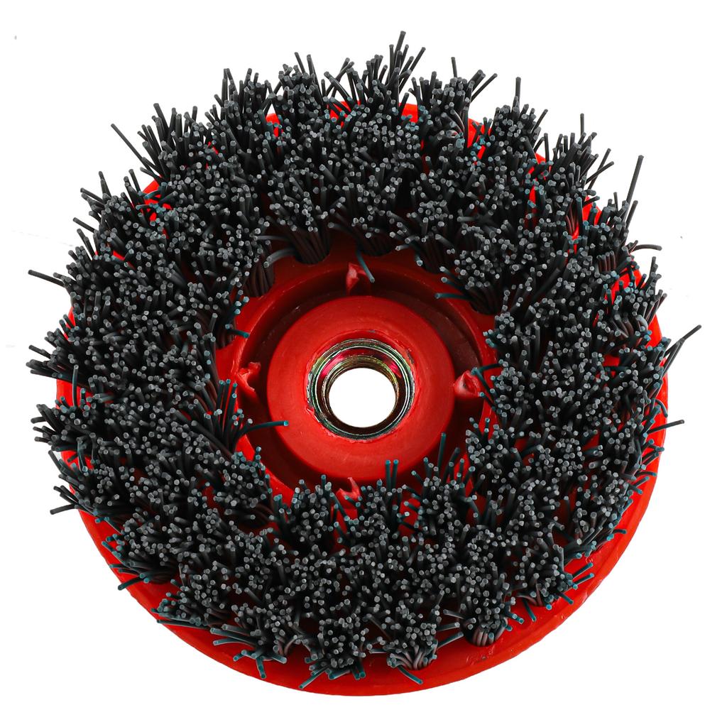 Cleaning Tool Grinding Tool Polishing Tool Brush Abrasive Brush Antique Brushes Nylon Brush 36 3000 4inch 110mm Red Color