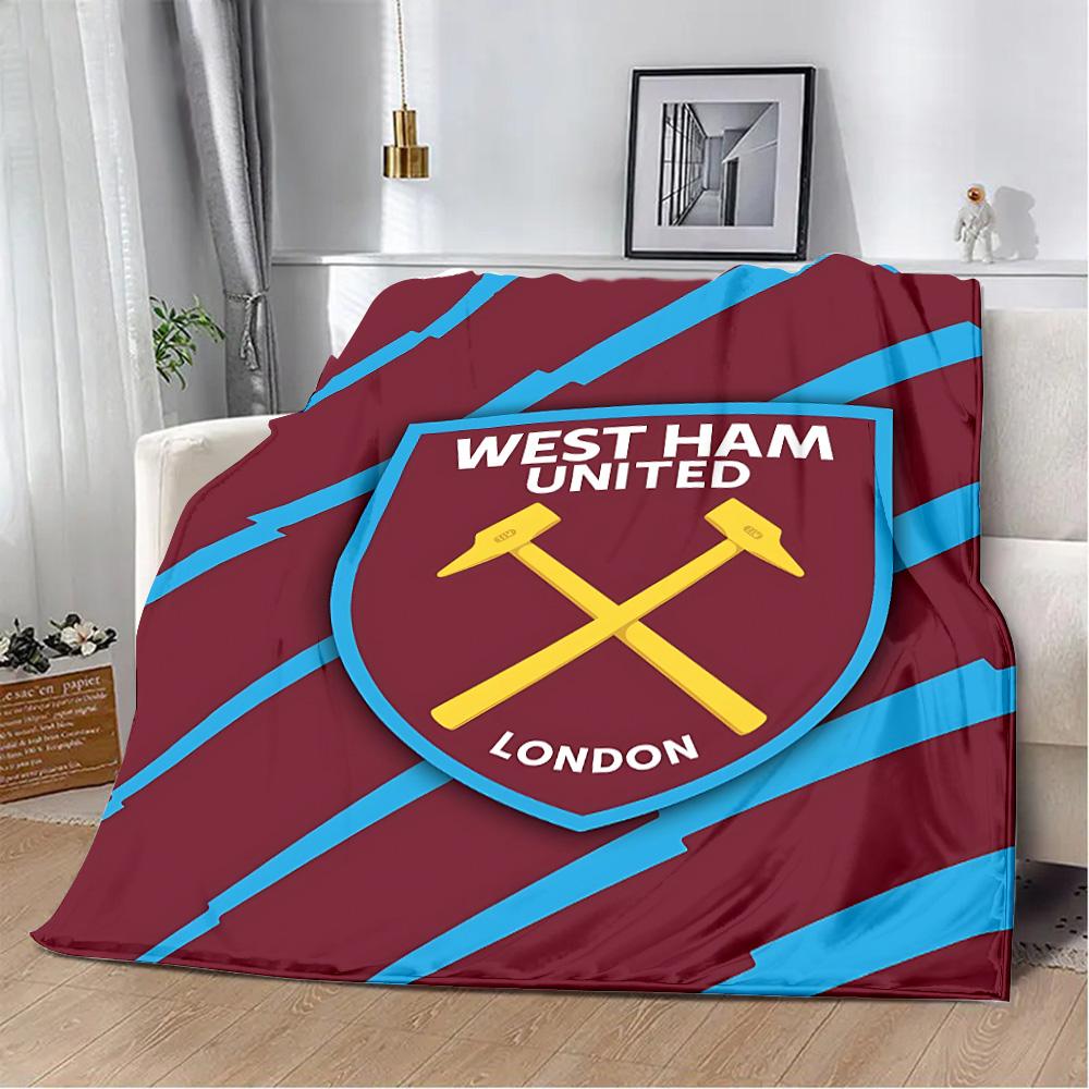 Hams Uniteds F.C Printed Blanket Picnic Blankets Warm Blanket Soft and Comfortable W-Wests Blanket Home Travel Birthday