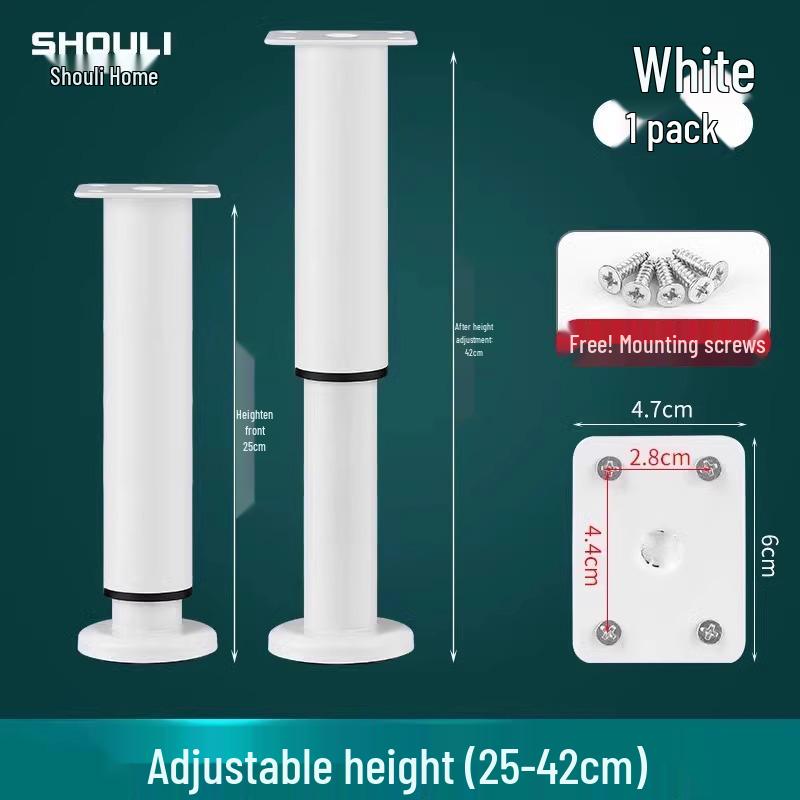Adjustable Furniture Sofa Legs - Extendable Support Feet for Coffee Tables, Cabinets, Beds, and TV Stands with Height Adjustment.