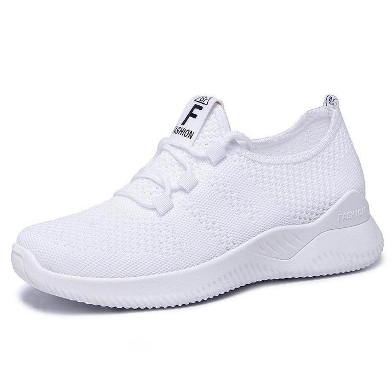 Women Breathable Soft Sole Comfort Casual Fashion Flying Trend Running Sneakers Lightweight Slip On Shoes