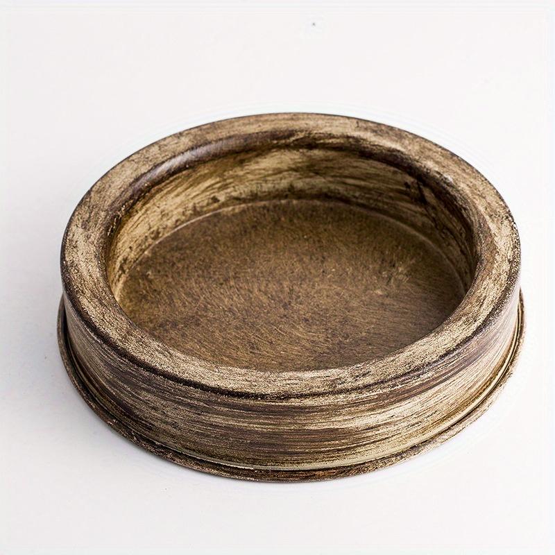 

Metal Aromatherapy Candle Holder Retro Crafts Candle Holder Base Home Living Room Decoration Pieces rust-S