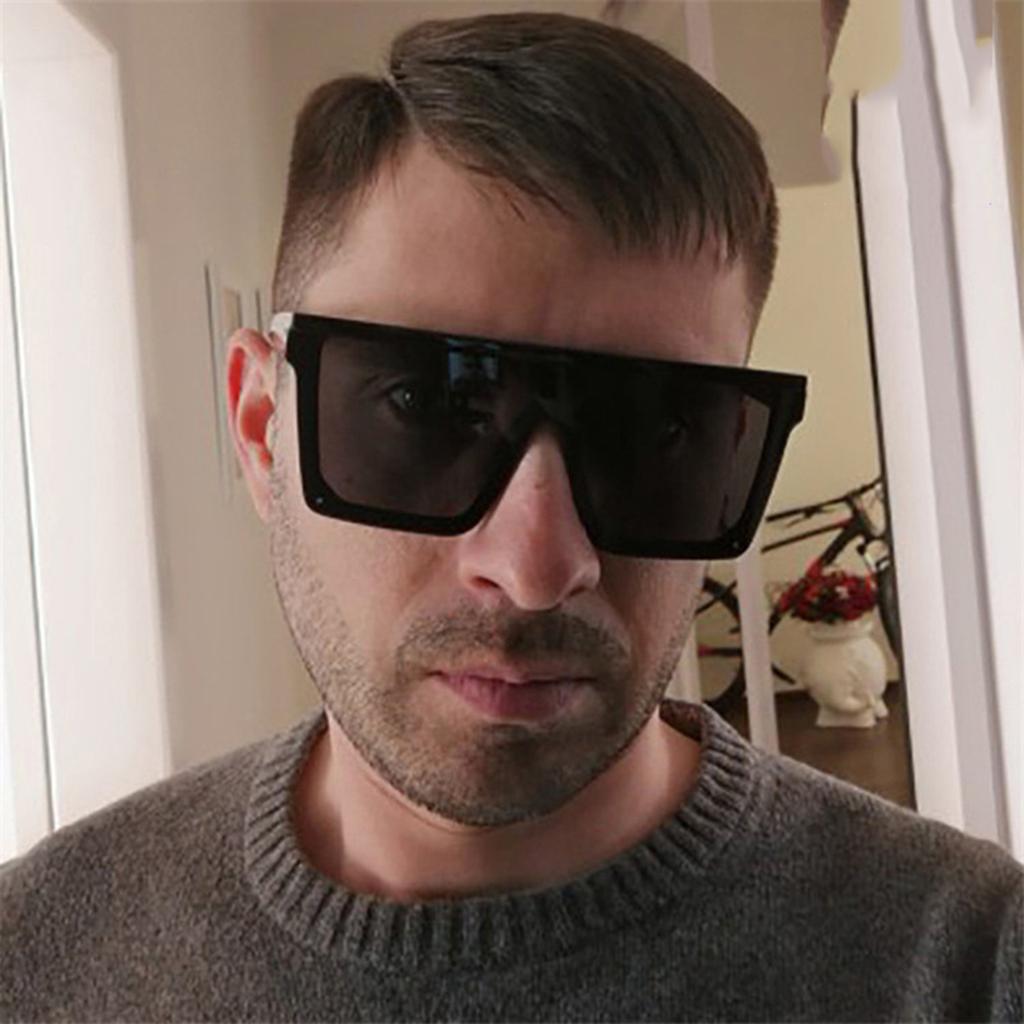 New Thick Frame Sunglasses Trend Box Foreign Trade Glasses Personality Big Frame Sunglasses WOMEN'S Sunglasses MEN'S Sunglasses