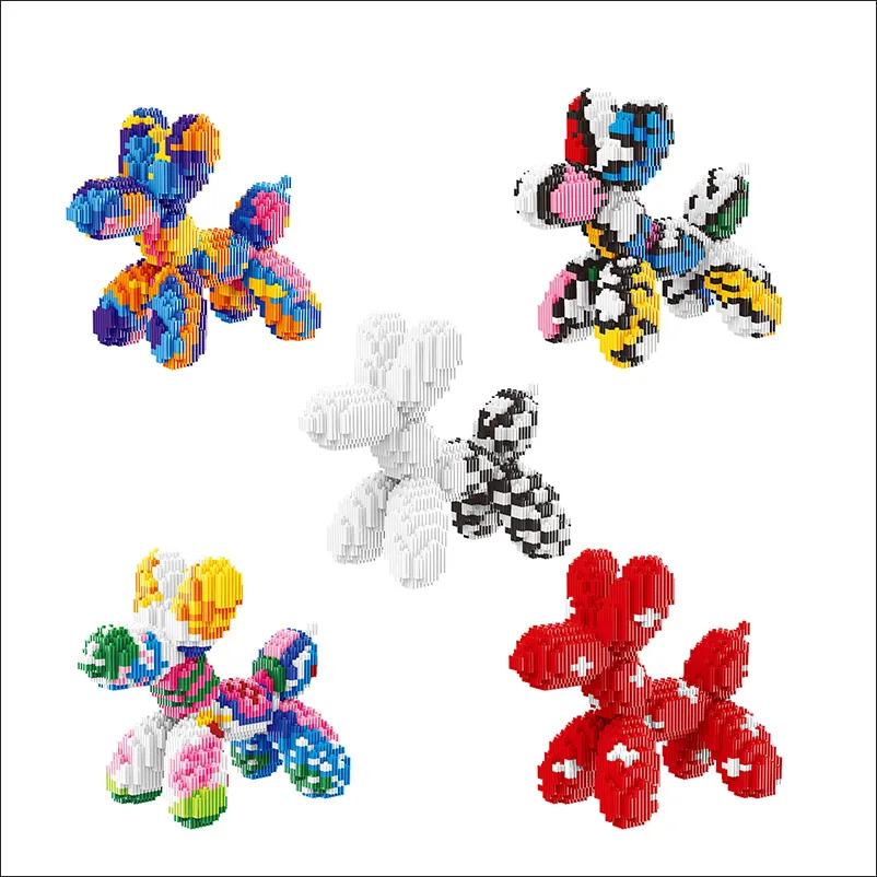 TOYLINX Home Decor Micro Building Blocks Balloon Dog DIY Model Assembly Toy Colorful Interlocking ABS Children's Toys