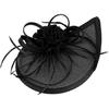 Black Mesh Fascinator Hat for Women Veil Tops Hat Headband Wedding and Tea Party Headwear Special Occasion Accessory