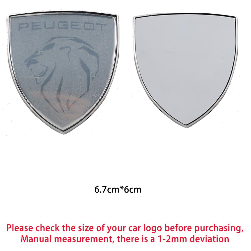1/2Set Car Front Hood Badge Front Grille Logo Sticker Decor Accessory For New Peugeot 206 208 207 3008 308 2008 107 508L 106 108