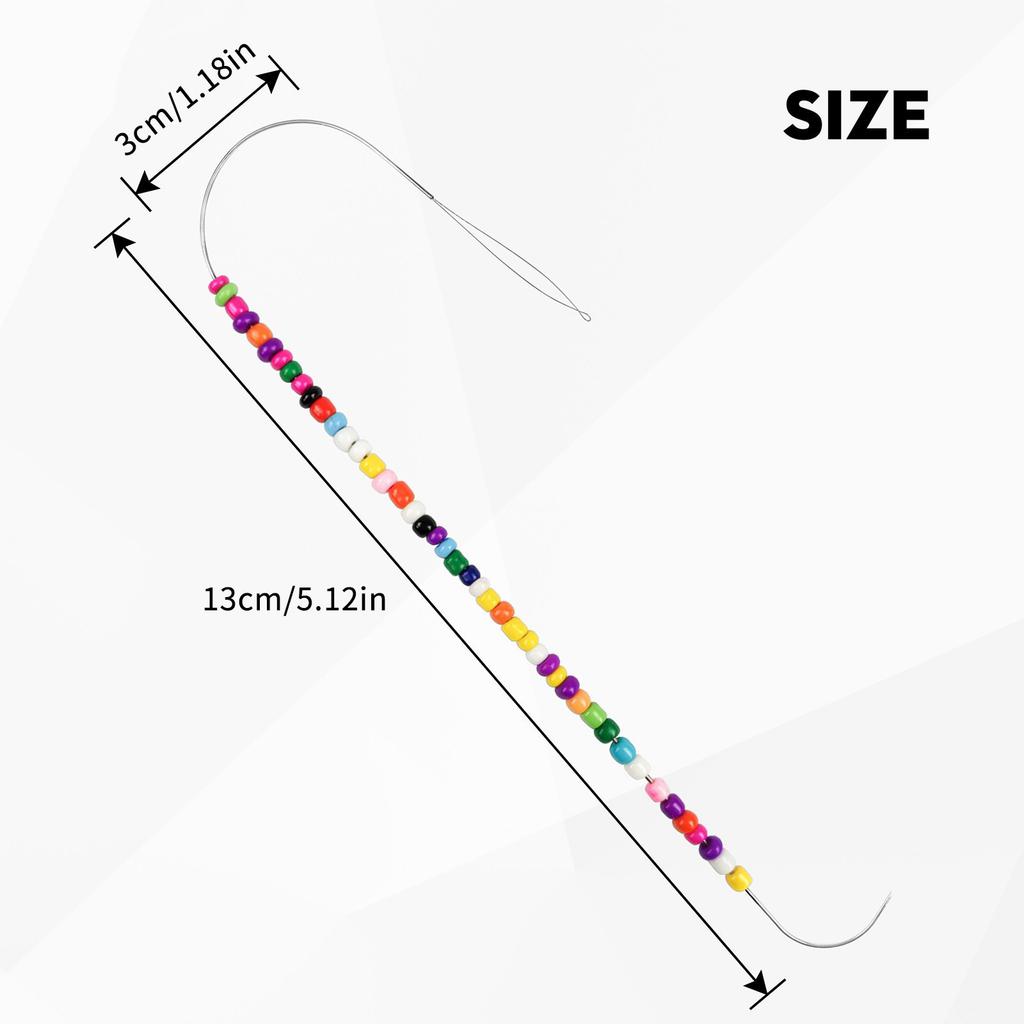 5pcs Waist Beads Needle Long Straight and Big Eye Beading Thread Needle for Bracelets Necklace Jewelry Making Supplies
