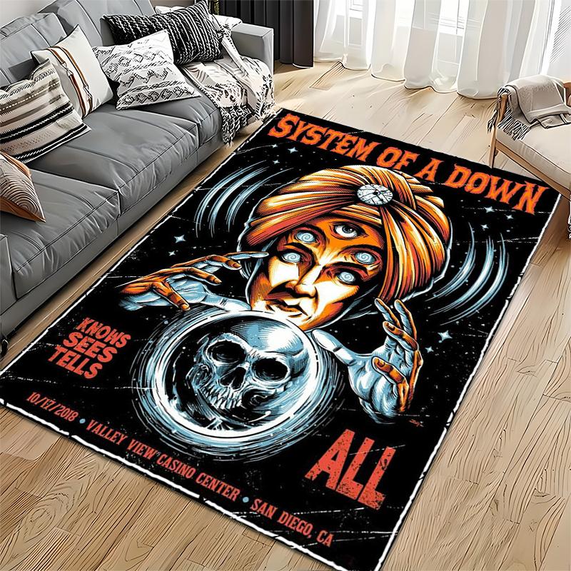 Mystic Vision Artwork Rug Non-slip rug suitable for living room and bedroom sofas.
