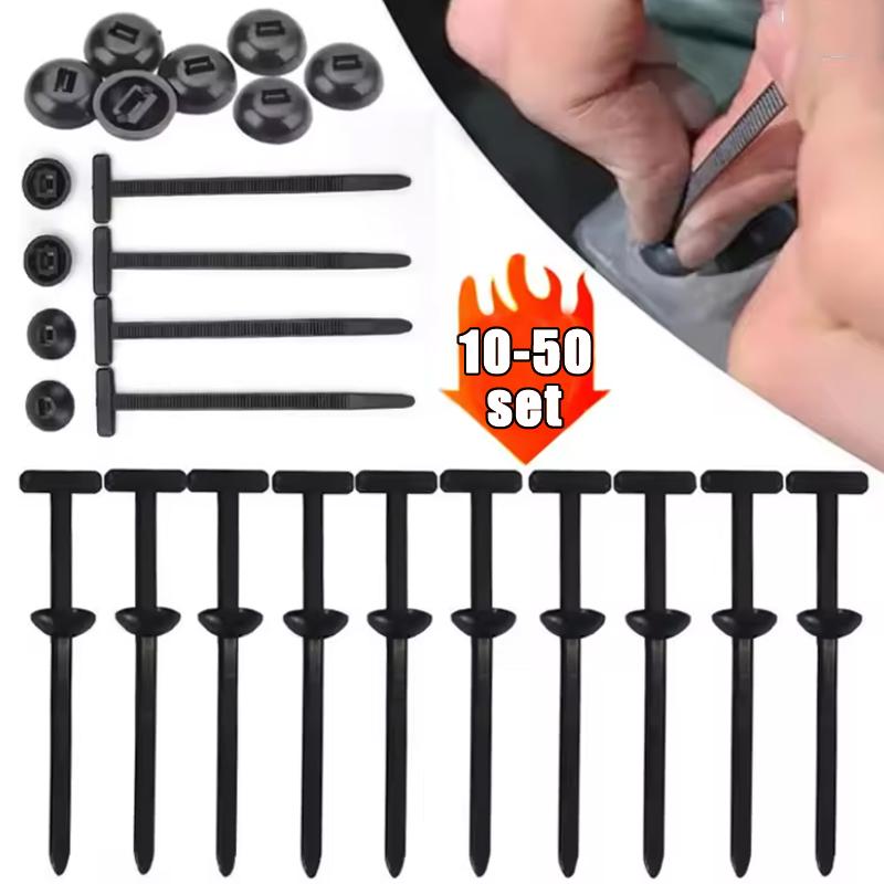 10-50Pcs Universal Nylon Zip Ties Self-locking Plastic Cable Tie Fastening Rings Zipper Wrap Straps With Clips Car Accessories