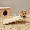 Hamster Balance Board Toy Climbing Ladder Made of Wood with Sturdy Center Bar for Gentle