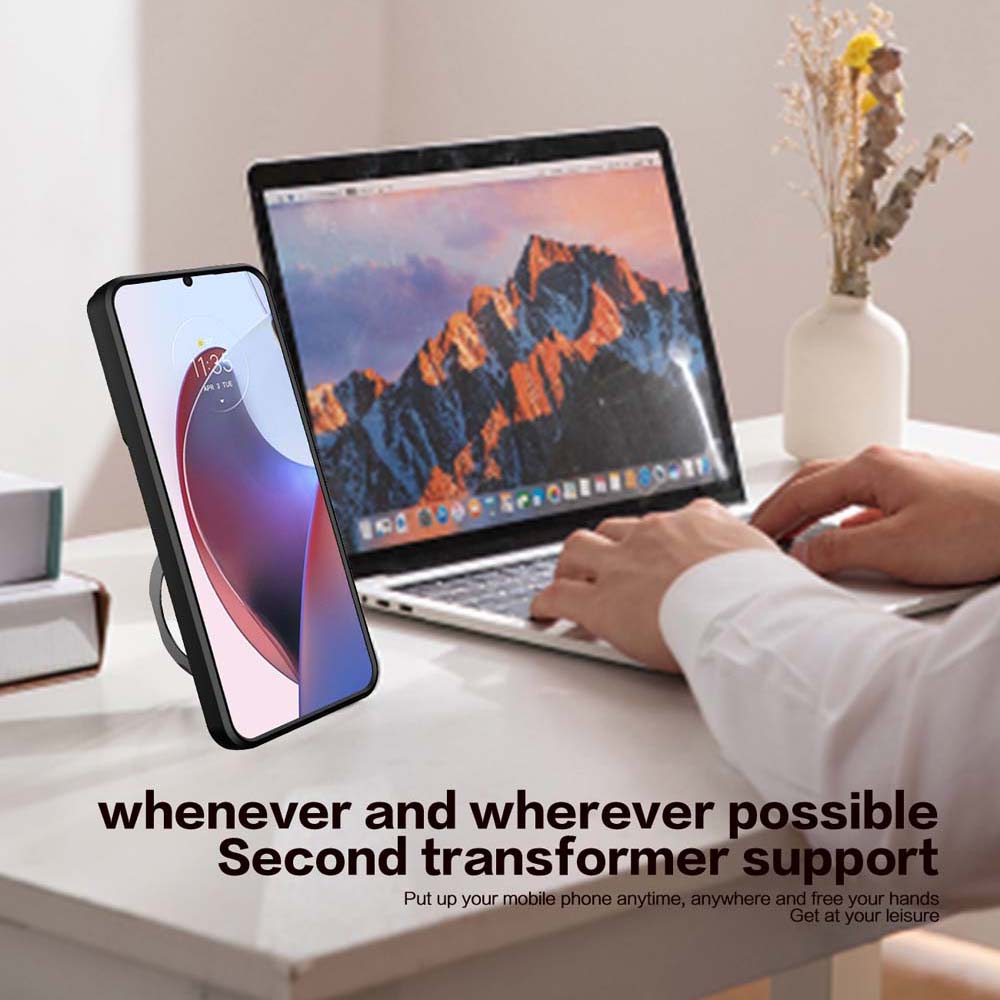 Magsafe Magnetic Camera Protection Case for Motorola Moto Edge 40 30 Neo Ultra Fusion Armor Hybrid Metal Ring Back Cover