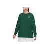 Nike Letter Logo Print Loose Fit Long Sleeve Round Neck T-Shirt with Drop Shoulder Women Tops Canyon-Green HJ0838-341