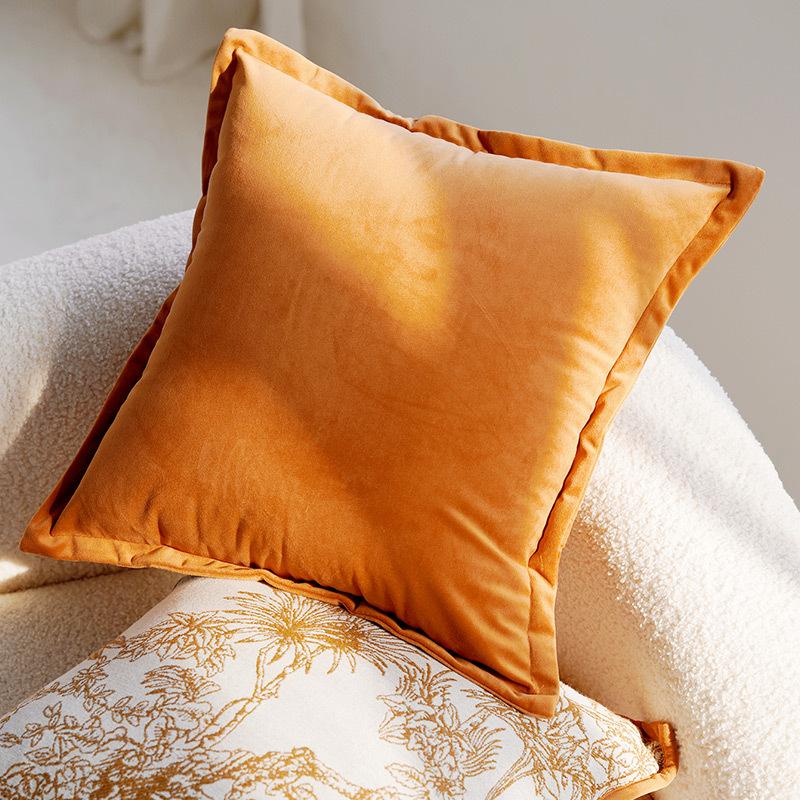 

Роскошная круглая оранжевая наволочка в винтажном французском стиле, декоративная подушка для дивана для гостиной и спальни 45 x 45cm