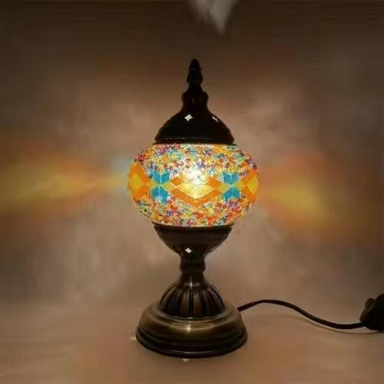 Bohemian Turkey Style Table Lamp - LED Night Light for Bedroom, Study, or Dining