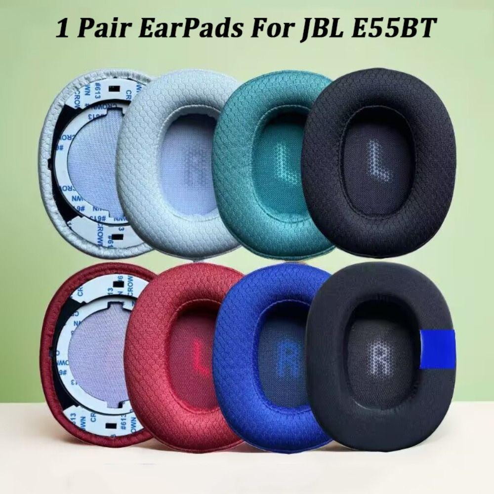 1Pair Memory Foam Ear Pads Replacement Earmuffs Headset Earpads for JBL E55BT Headphones Accessories
