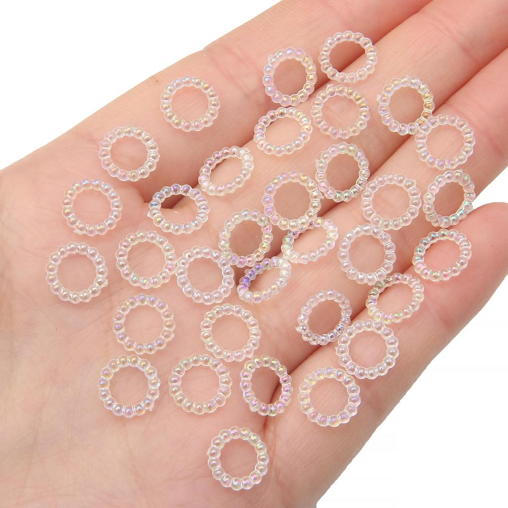 Akrylgeometri Pearl Circle DIY-tillbehör för smyckenstillverkning Örhängen Armband Halsband