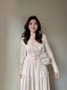 Pink French Lace Patchwork Camisole Dress - Gentle Summer Vacation Style Fairy Long Dress