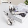 304 Stainless Steel Three-pole Handle Lock Single Tongue Bathroom Interior Door Lock Aisle Fire Door Door Lock With Key