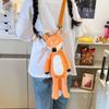 PP Cotton Shoulders Dual Use Knapsack Crossbody Bag Animal Doll Plush Schoolbag  Kid Girl Boy