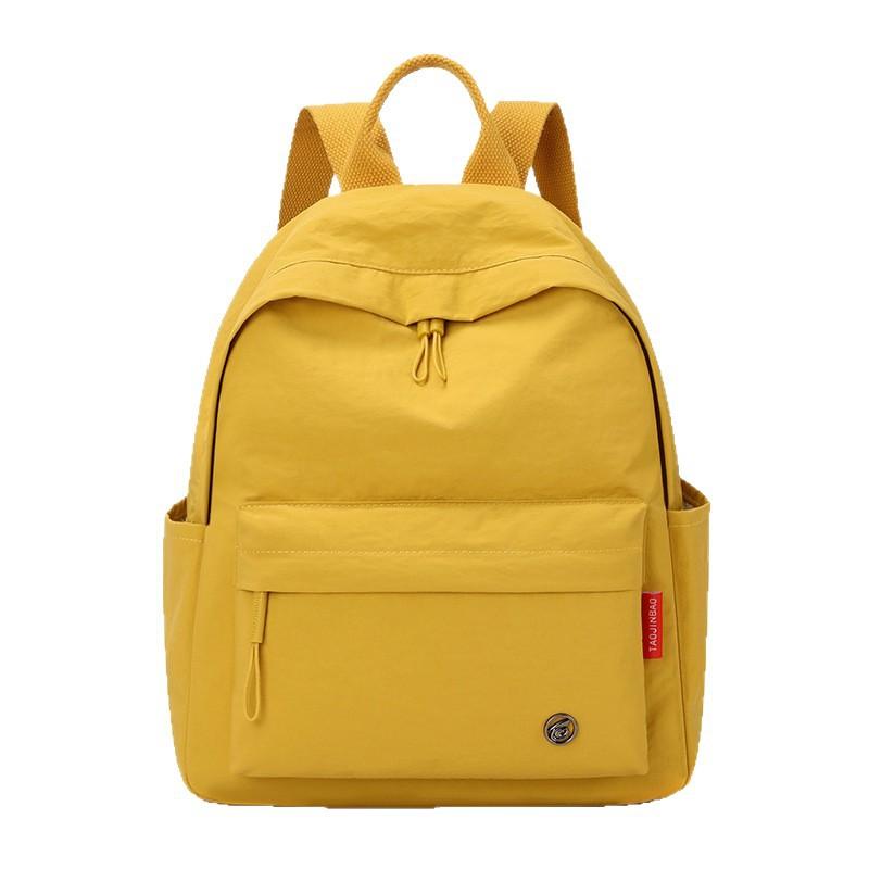 Schoolbag1011 New Backpack Women's Solid Color Versatile Light Travel Oxford Cloth Small Backpack Student Class Commuter Bag