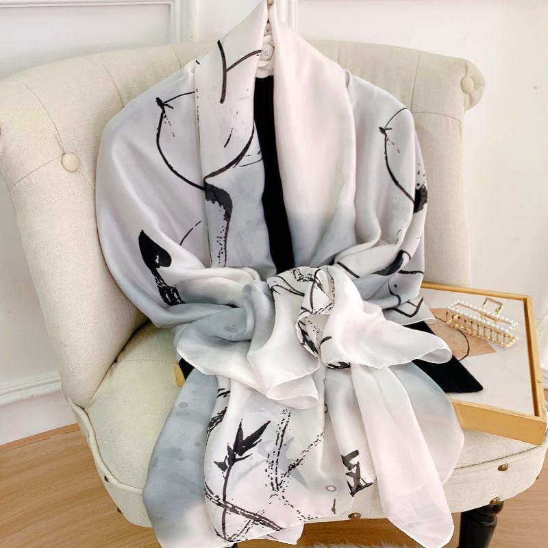 Luxury Brand Women Scarf Fashion Print Silk Scarves Summer Shawls And Wraps Soft Pashmina Lady Bandana Foulard Hijabs