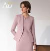 Red Angora Sleeveless Dress Suit: Slimming Professional Ladies Workwear for Spring & Autumn