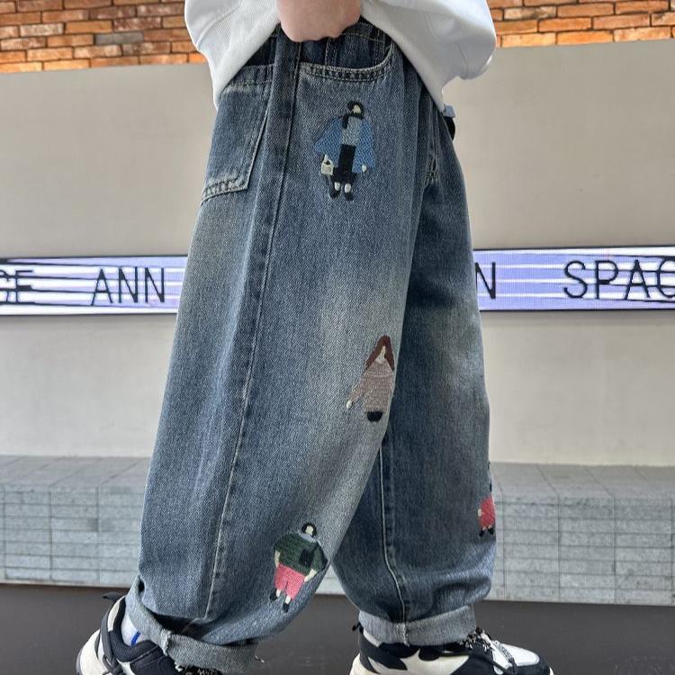 Boys' Pants Autumn Clothes Jeans Children's Autumn Pants Trendy and Fashionable Boys' Spring and Autumn Styles
