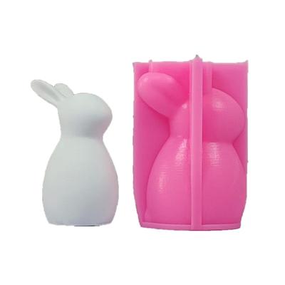 Long Ear Rabbits Animal Silicone Molds for Candle Soap Chocolate Candy Cement Gypsum Silicone Molds Easy To Demold