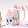 Adorable Cartoon Unicorn Fox Plush Backpack for Girls