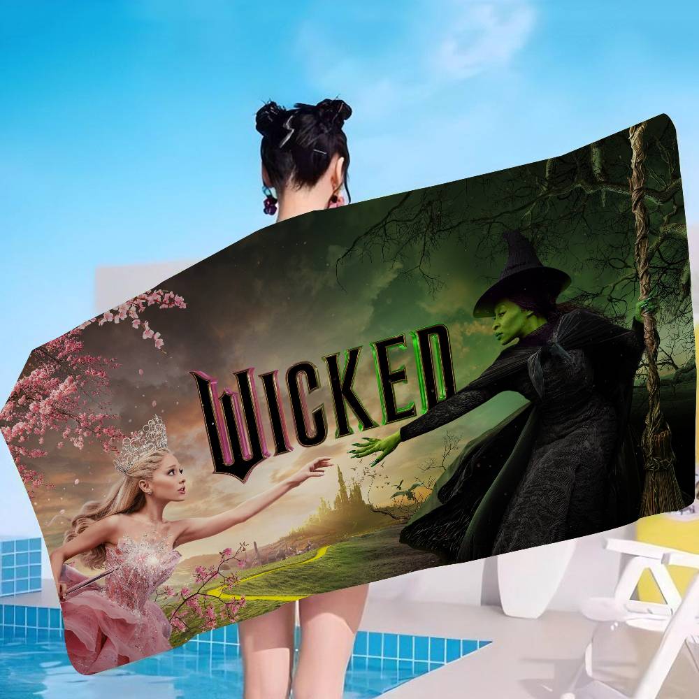 W-wicked Movie Big Microfiber Beach Towels Quick Dry Towel Sand Beach Towels Pool Towel For Travel Swim Pool Yoga